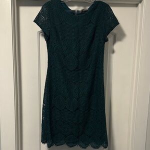 Laundry By Shelli Segal Teal Lace Mini Dress